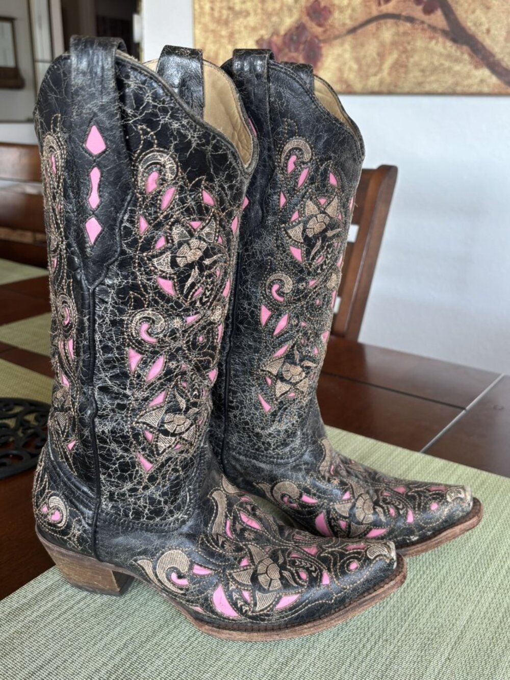 Corral Village Women’s Western Cowboy Boots – Size 6.5 M
